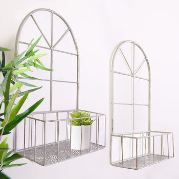 Set Of Two Iron Arch Wall Planters, 4 of 4