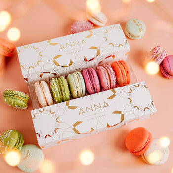 Six Piece Christmas Macaron Box, 2 of 2