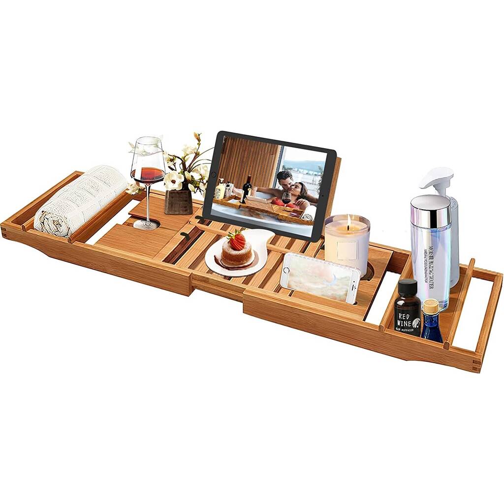 Adjustable Expandable Bath Tray Caddy Storage Holder By Momentum