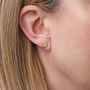Gold Plated Crystal Daisy Flower Earrings, thumbnail 2 of 3