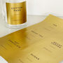 8cm X 8cm Square Gold Personalised Labels, thumbnail 1 of 6