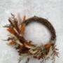 Small Dried Flower Autumn Wreath, thumbnail 5 of 9