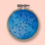 Snowflake Embroidery Kit Christmas Bauble, thumbnail 1 of 6