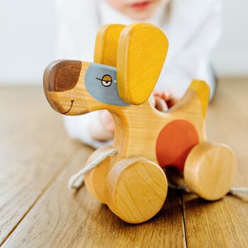 Wooden Pull Along Toy Dog, 5 of 5