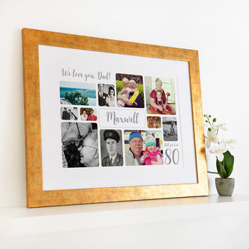 Personalised 80th Birthday Photo Collage, 8 of 12