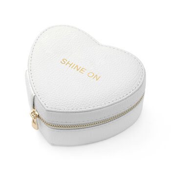 Personalised Bold Message White Heart Jewellery Case, 10 of 11