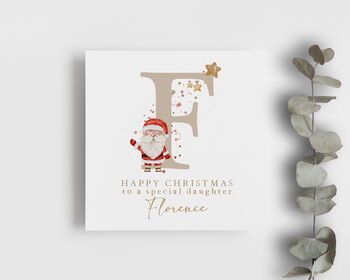 Personalised Santa Splatter Christmas Card, 2 of 2