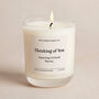 Personalised Thinking Of You Friend Soy Wax Candle, thumbnail 2 of 5
