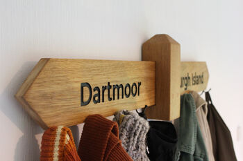 Personalised Oak Coat Rack, 5 of 12