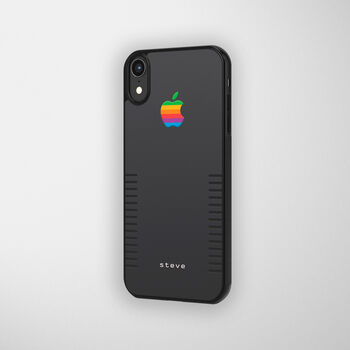 Vintage Apple Mac Black iPhone Case Personalised, 2 of 2