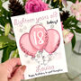 Personalised Pink Balloons Age Birthday Card, thumbnail 4 of 6
