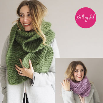 Scarf And Snood Knitting Kit, 2 of 11