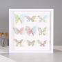 Nine Personalised Map Location Butterfly Wall Art, thumbnail 4 of 10