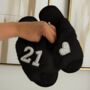 Birthday Present Slippers 13th 18th 21st 30th 40th 50th 60th, thumbnail 4 of 4