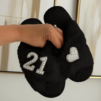 Birthday Present Slippers 13th 18th 21st 30th 40th 50th 60th, 4 of 4