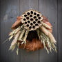 Dried Palm Fiber Wreath With Lotus, thumbnail 1 of 4