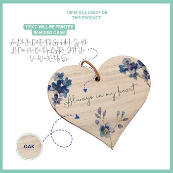 In Loving Memory Forget Me Not Decorative Heart, 2 of 2
