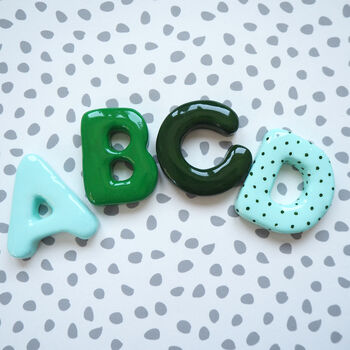Personalised Handmade Name Garland With Flowers And Polka Dot Design, 4 of 8