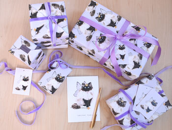 Fairy Cat Eco Friendly Wrapping Paper Pack, 6 of 8