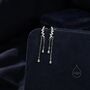 Clear Cz Constellation Dangle Chains Stud Earrings, thumbnail 6 of 11