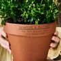 Bespoke Personalised Terracotta Flower Pot, thumbnail 2 of 2