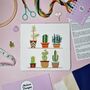 Cactus Cross Stitch Kit, thumbnail 1 of 8