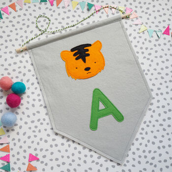 Personalised Tiger Pennant Flag, 4 of 6