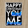 Personalised Christmas Card With Names And Message, thumbnail 2 of 8