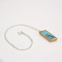 Turquoise Reef Small Drop Sterling Silver Pendant, thumbnail 3 of 3