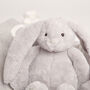 Grey Bunny Toy And Star Moon Blanket Baby Gift Set, thumbnail 4 of 5
