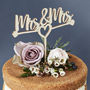 Mrs And Mrs Heart Wooden Wedding Cake Topper, thumbnail 5 of 5