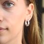 Waterproof Classic Wide Hoop Earrings Gold, thumbnail 4 of 9