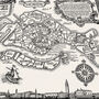 Venice Map Hand Drawn Fine Art Print, thumbnail 2 of 12