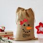 Personalised Snowman Santa Sack, thumbnail 2 of 2