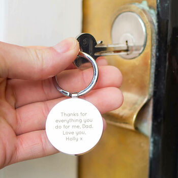 Initial Personalised Solid Circle Disc Keyring, 6 of 12