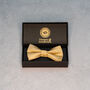Champagne Gold Textured Tie Set And Socks Wedding Groomsmen Gift, thumbnail 4 of 6