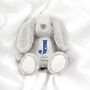 Personalised Bunny Rabbit Baby Boy Teddy, thumbnail 2 of 3