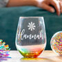 Personalised Christmas Rainbow Cocktail Glass Tumbler, thumbnail 3 of 4