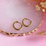 Plain Gold Plated Huggie Hoops, thumbnail 1 of 4