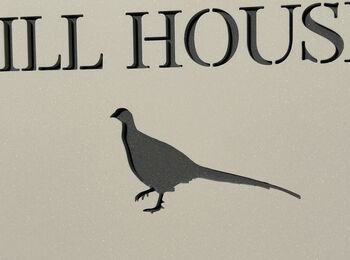 Personalised Pheasant Design House Acrylic Number Sign, 2 of 5