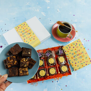 Happy Birthday Confetti Afternoon Tea For Four Gift Box, 3 of 4