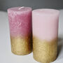 Pink Shimmer Candle Pair, thumbnail 2 of 6