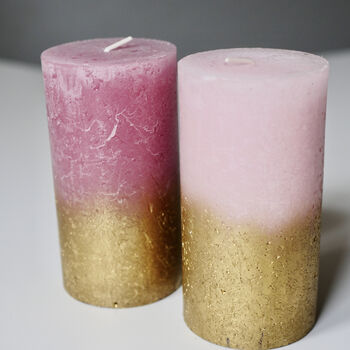 Pink Shimmer Candle Pair, 2 of 6