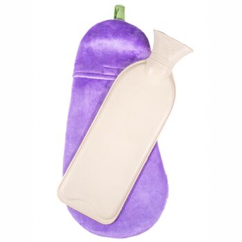 Aubergine Hot Water Bottle, 2 of 3