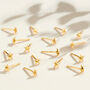 Tiny 3D Star Studs In Gold Vermeil, thumbnail 3 of 3