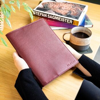 Personalised Premium Leather Refillable A5 Diary With Pen Holder, 7 of 10