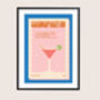 Retro Cosmopolitan Cocktail Print, thumbnail 5 of 6