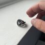 Mens Stainless Steel Compass Signet Ring, thumbnail 3 of 7