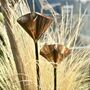Pair Of Copper Cone Flower Garden Stakes Ltzaf146, thumbnail 4 of 8