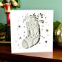 Stocking Personalised First Christmas Card, thumbnail 2 of 7